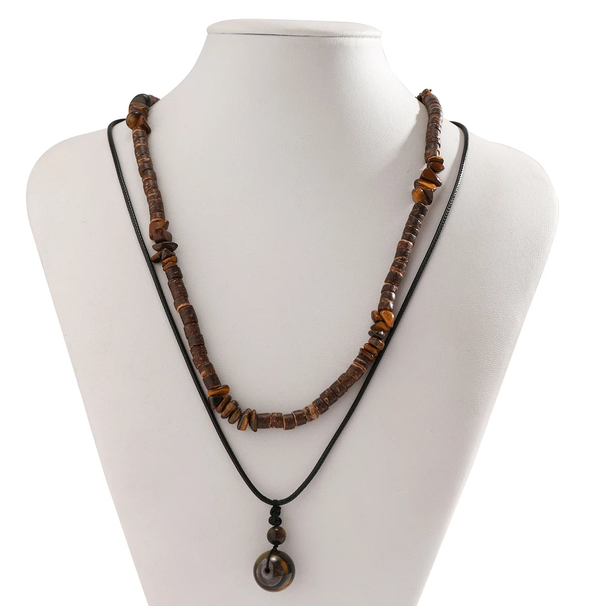 Collana Boho Chic Legno Uomo