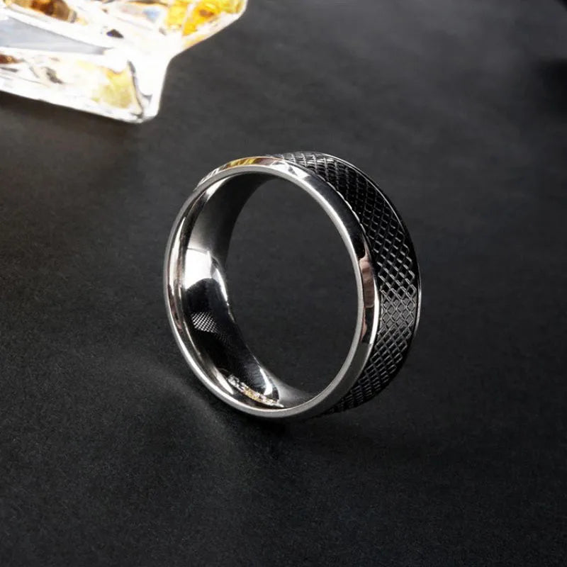 Anello Elegante in Acciaio Inox
