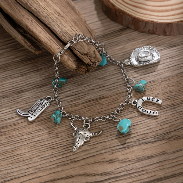 Bracciale Blue Stone Charms