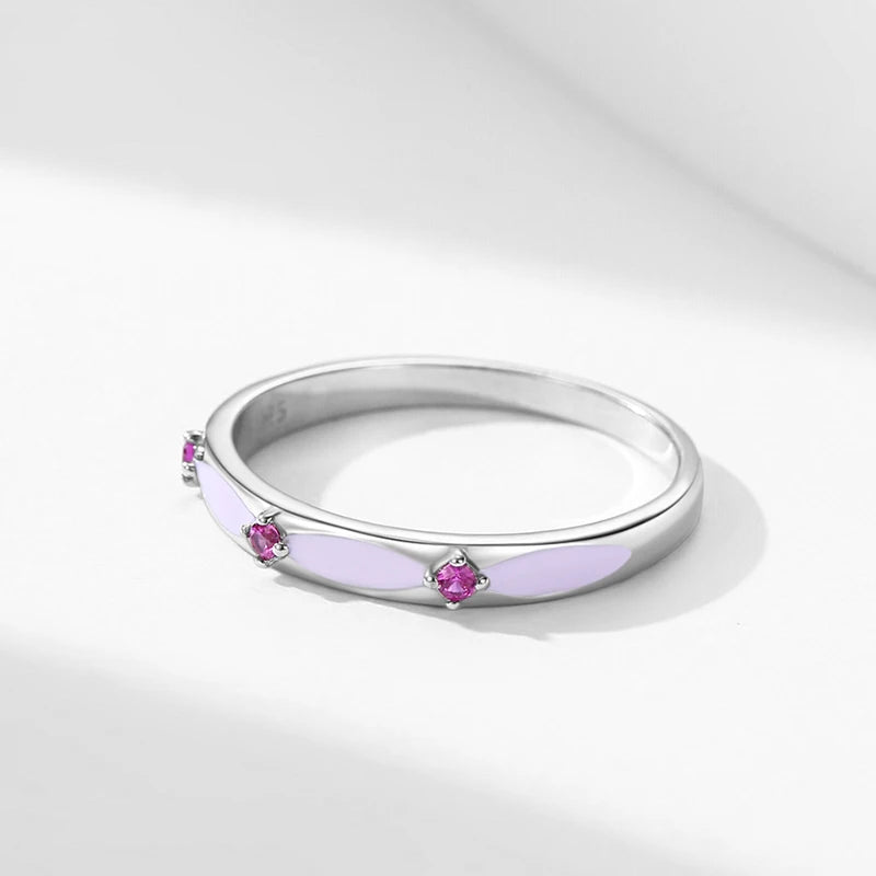 Anello Incantato Argento Viola