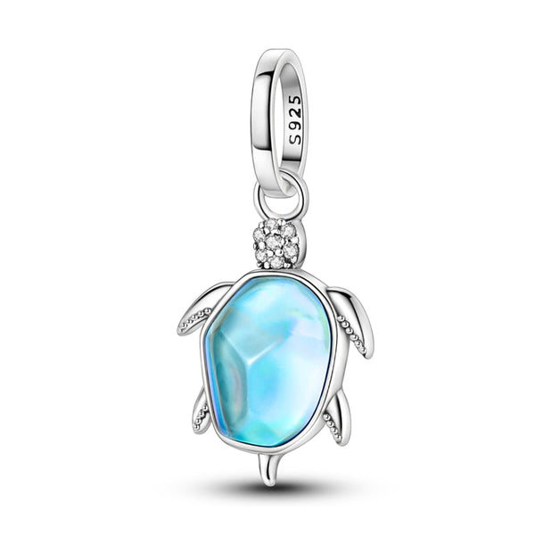 Charm Tartaruga Blu Elegante