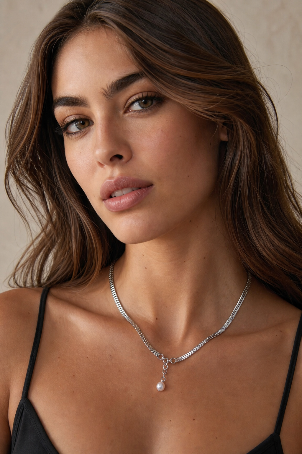 Collana Snake Bone con Perle Reali