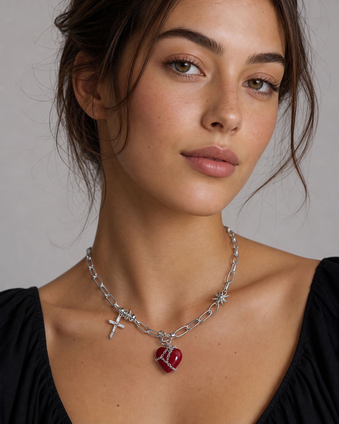 Cuore in Goccia — Collana Thorns & Cross a Goccia d’Olio