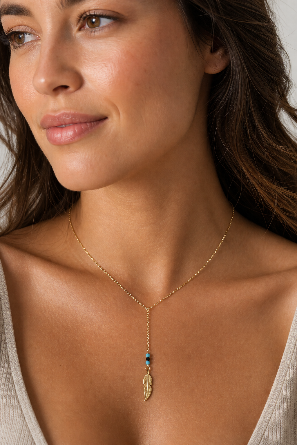 Vintage Beaded Turquoise Crystal Necklace