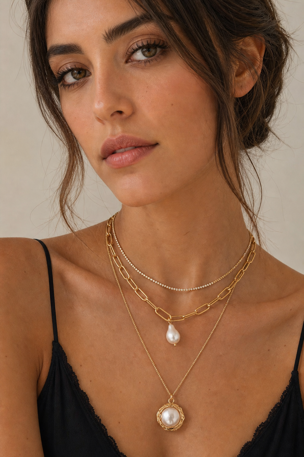 Multi-layered necklace NZ1131